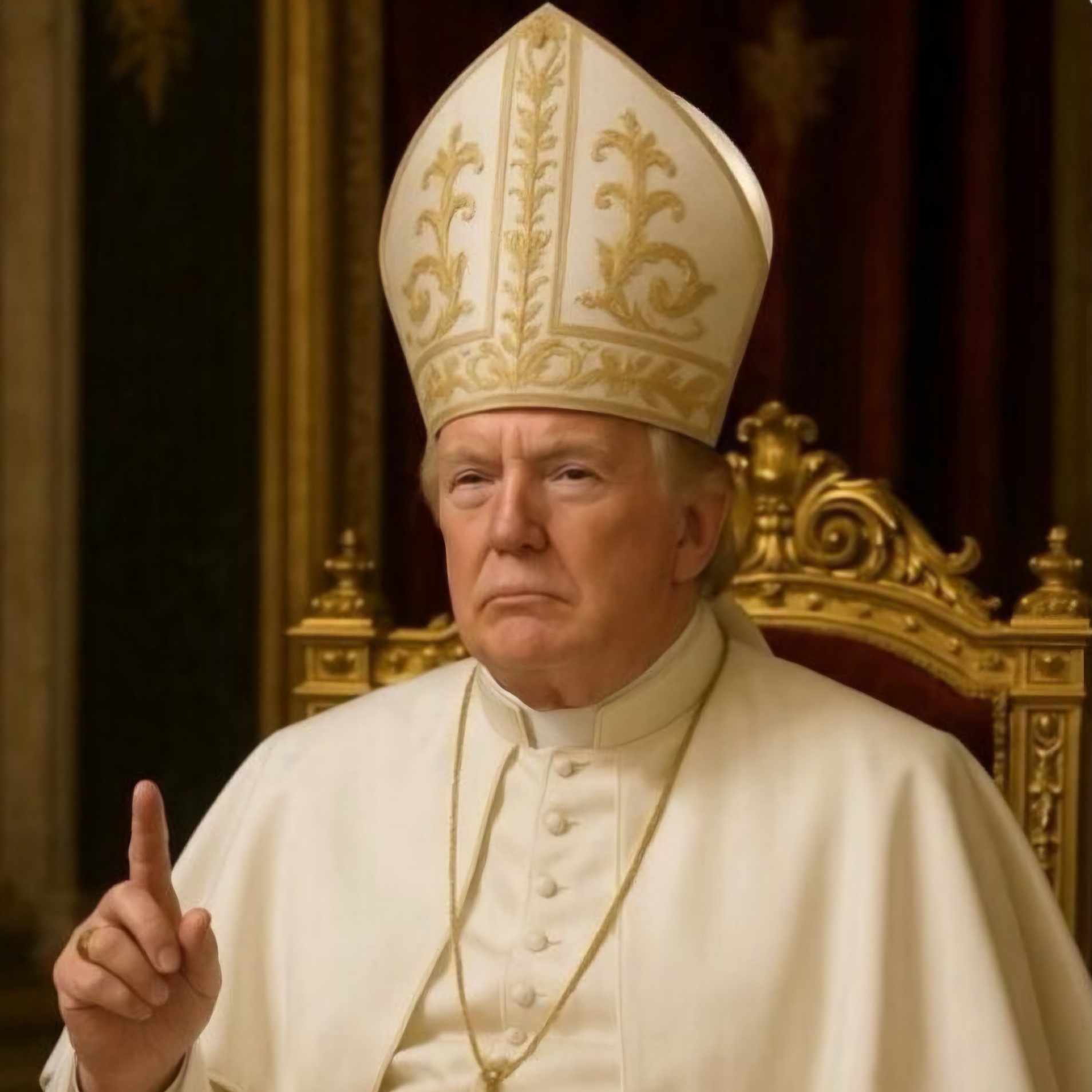 Pope Trump logo
