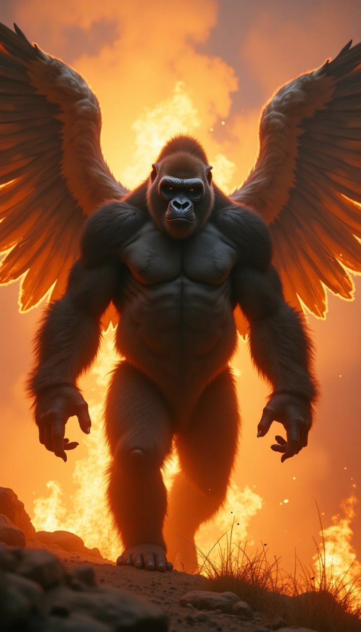 100 men vs Harambe logo