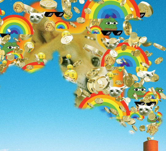 memecoins bubble logo