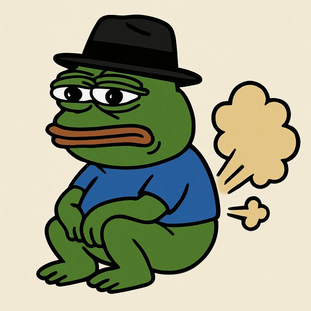 Farting Pepe Wif Hat logo