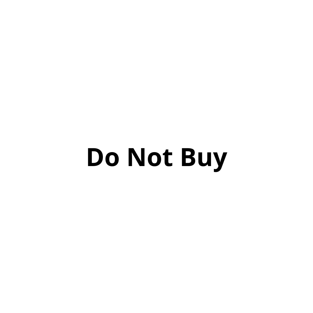 Do not buy logo
