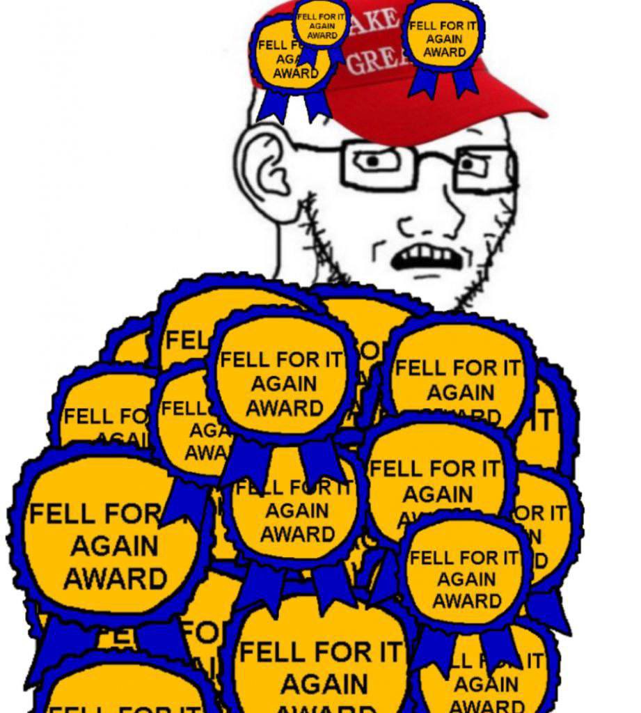Fell for it again logo
